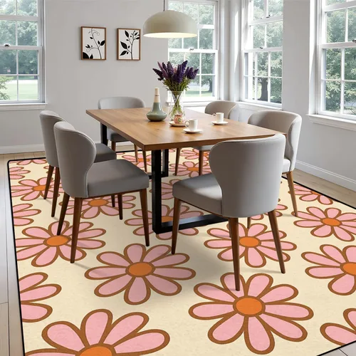 Miniatura 7 de 70 s Retro Seamless 60s 70s Aesthetic Style Area Rug Outdoor Patio Rug Play Mat Modern Floor Carpet Non-Slip Home Decor Living Room Kids Bedroom