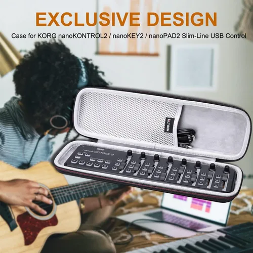 Miniatura 8 de LTGEM - Funda compatible con KORG nanoKONTROL2/nanoKEY2/nanoPAD2/nanoSERIES2 Slim-Line USB Control Surface/teclado/MIDI Pads, bolsa