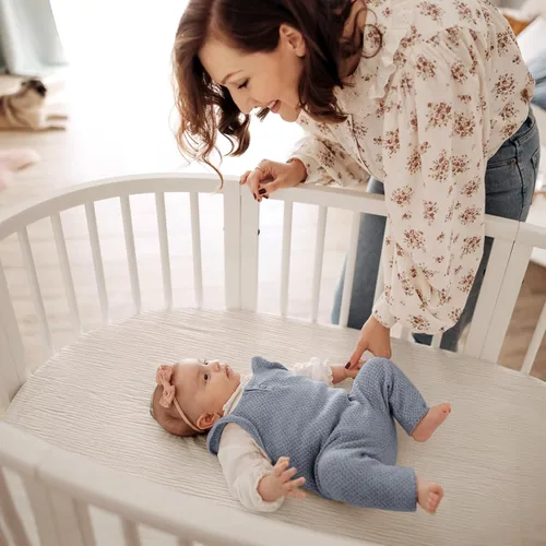Miniatura 106 de lulumoon Sábanas de muselina para moisés para bebé: sábanas ajustables suaves para moisés de cabecera para niños y niñas Oliva y Crema