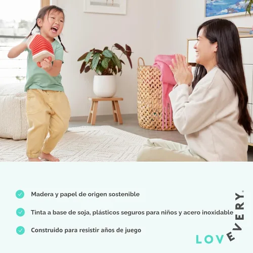 Miniatura 7 de LOVEVERY El Set de Música 6 Instrumentos Musicales Montessori & Libro de Ritmo Juguetes Educativos para Niños Pequeños y Preescolares