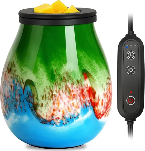 Miniatura 7 de EQUSUPRO Calentador de Aceite Esencial Eléctrico de Vidrio, Quemador de Incienso Eléctrico de Cera para Tartas, Calentador de Cera de Fragancia