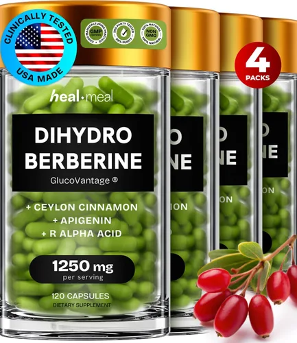 Miniatura 10 de Suplemento de Dihidroberberina HealMeal - Berberina Deshidro Orgánica - Suplemento Súper Berberina con Canela de Ceilán y Ácido Alfa Lipoico R