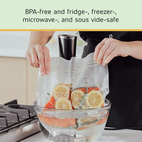 Miniatura 5 de FoodSaver Bolsas selladoras al vacío de alta calidad, paquete variado de 30 unidades, perfectas para almacenamiento en congelador y despensa