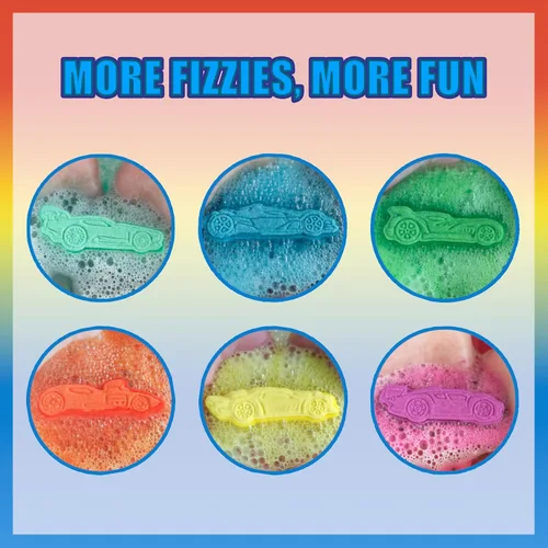 Miniatura 3 de Bombas de baño de 6 piezas Hot Wheels para niños, con aroma a chicle, juguetes de baño para niños, a partir de 3 años, de Townley Girl