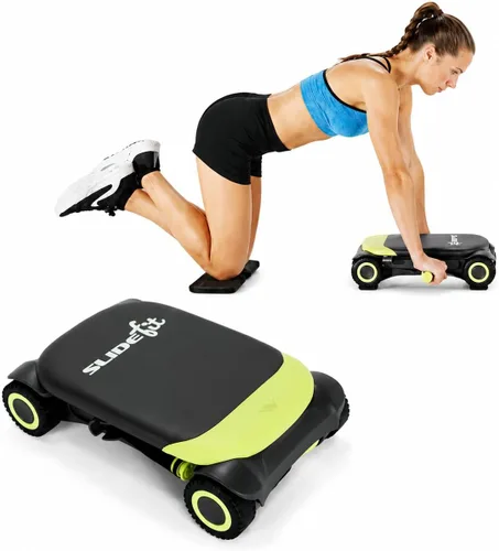 WONDER CORE Slide Fit, tabla de rodillo abdominal con 4 ruedas, rueda abdominal automática de rebote para entrenamiento del core, equipo de