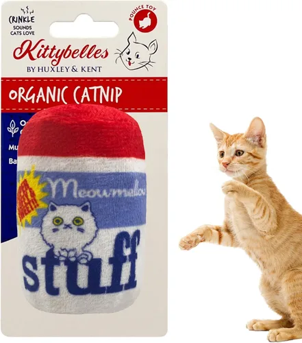 Miniatura 34 de Huxley & Kent Juguete de Peluche para Gatos - Juguete Interactivo de Hierba Gatera para Gatos y Gatitos - Suave con Crujido y Hierba Gatera