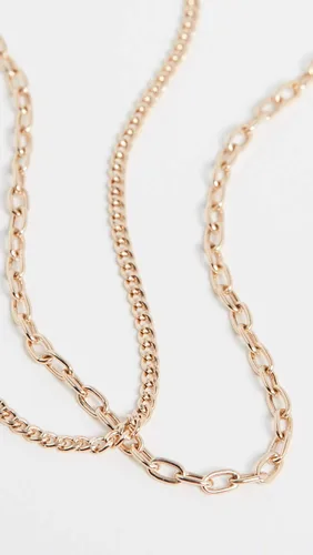 Miniatura 4 de Collar de cadena doble de oro de 14 quilates para mujer