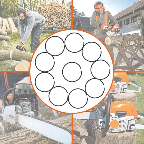 Miniatura 6 de Anillos de pistón de 1.811 in para Stihl 028 029 034 MS191 MS290 BR400 SR400 Parte 11180343001, 10 x Anillo de pistón
