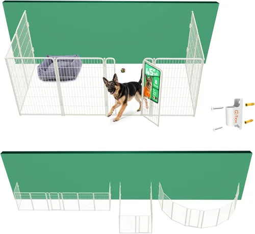Miniatura 95 de FXW Homeplus Unleashed Corralito para Perros de Interior - Juego Sin Estrés y Seguro, Resistente de 24 Pulgadas 4 Paneles Corral para Cachorros
