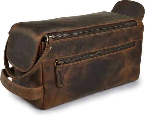 Miniatura 8 de LEATHER VILLAGE Kit Dopp 2, Negro carbón