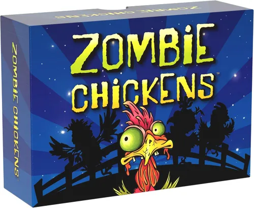 Zombie Chickens - Divertidos juegos de cartas familiares para adultos, adolescentes y niños - Juego de zombis de supervivencia, 3 formas de jugar: