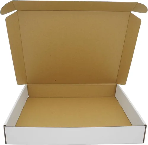 Miniatura 8 de Paquete de 50 cajas de envío de 7x6x2 pulgadas, caja de cartón blanco corrugado, cajas de correo planas para literatura para embalaje de pequeñas