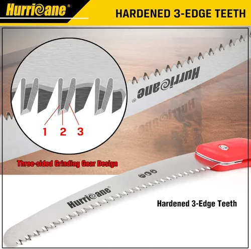 Miniatura 4 de HURRICANE Sierra plegable/implemento de poda de 10 pulgadas/engranaje de corte de madera/cortador de árbol de campamento con hoja curva SK5/dientes