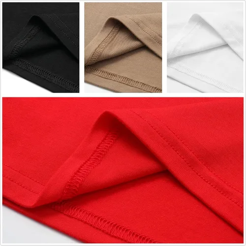 Miniatura 4 de 4 piezas de camiseta corta básica sin mangas para mujer, cuello redondo
