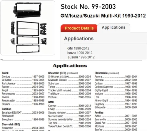 Miniatura 2 de Metra Electronics 99-7422 Kit de instalación DIN/doble DIN para Nissan Sentra 2007 (negro)