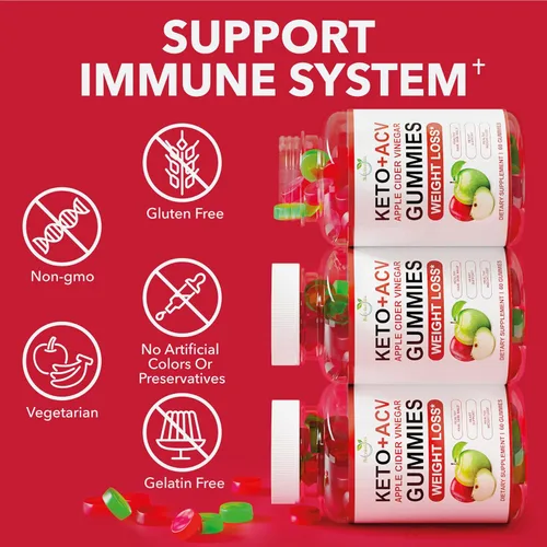 Miniatura 5 de Keto ACV Gummies Advanced Weight Loss - Gomitas Keto ACV para bajar de peso - Suplemento de gomitas Keto para mujeres y hombres - Limpieza