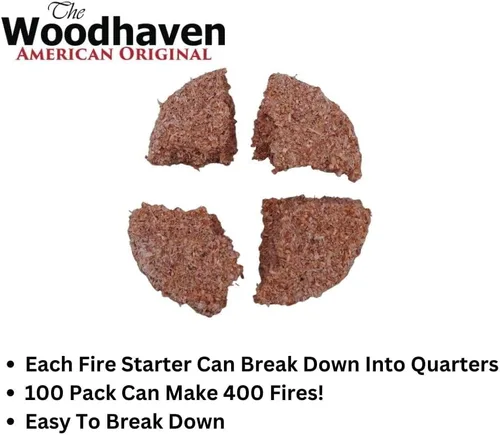 Miniatura 4 de Woodhaven Firestarters de luz fácil – Fabricado con madera de cedro natural – Fabricado en los Estados Unidos – Ideal para iniciar fuegos