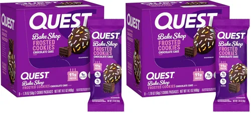 Miniatura 18 de Quest Nutrition Frosted Cookies Twin Pack, Pastel de Cumpleaños, 1g de Azúcar, 10g de Proteína, 2g de Carbohidratos Netos, Sin Gluten, 8