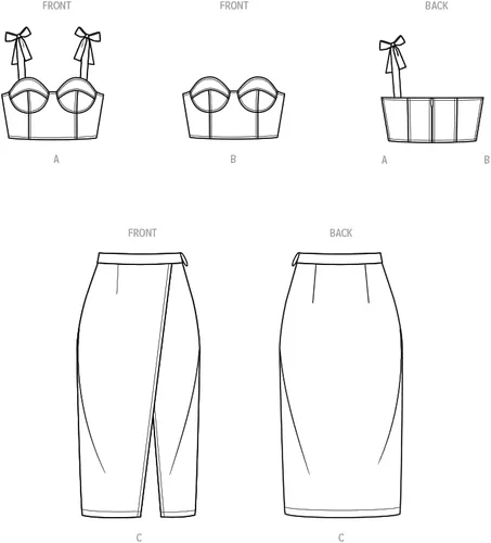 Miniatura 3 de Know Me Aaronica B. Cole, diseño de costura para mujer con parte superior y falda lápiz, código de diseño ME2015, tallas 16W-18W-20W-22W-24W-26W