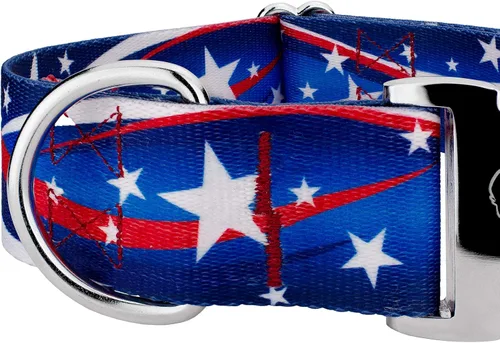 Miniatura 5 de Country Brook Petz HossFit Jr - Collar ancho de alta calidad para perro, colección Americana con diseños patrióticos (celebración americana, mediano)