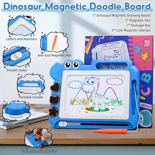 Miniatura 4 de AiTuiTui Tablero magnético de dibujo para niños pequeños, regalo para niñas y niños, escritura de bocetos a color, garabatos, bloc de viaje