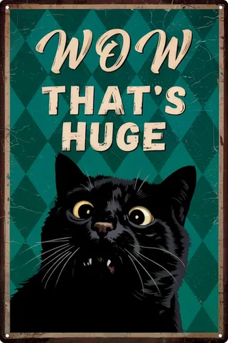 Miniatura 10 de Cartel divertido de gato negro en metal para decoración de baño, letreros de lata para baño, letreros de pared, decoración divertida para inodoro