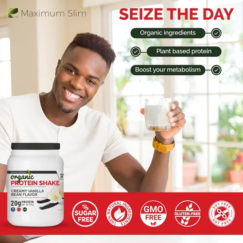 Miniatura 9 de Maximum Slim Batido de proteínas orgánico - Sabor cremoso de vainilla