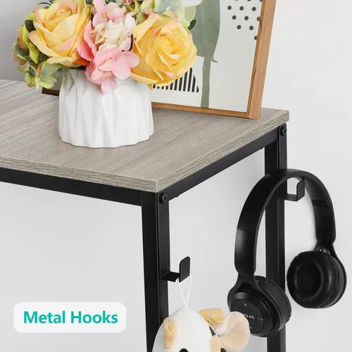 Miniatura 4 de Mesa consola estrecha de granja gris – Mesa pequeña de entrada y pasillo para sala de estar, vestíbulo, dormitorio, oficina