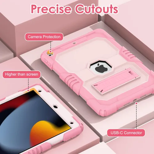 Miniatura 6 de Funda para iPad 9ª/ 8ª/ 7ª Generación 10.2 Pulgadas (2021/2020/2019), Funda Protectora Resistente a Golpes de Alta Resistencia para iPad 10.2