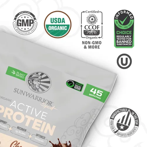 Miniatura 3 de Sunwarrior Proteína en Polvo a Base de Plantas Orgánica Proteína Vegana Orgánica con Aminoácidos BCAA Más Minerales de Recuperación y Botanicales