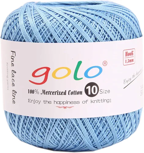 Miniatura 13 de Golo - 3 bolas de hilo de ganchillo tamaño 10, hilo de crochet para tejer a mano 102