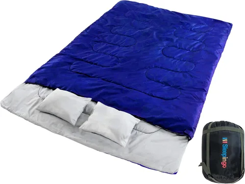 Sleepingo Sacos de dormir dobles para adultos, mochileros, campamento o senderismo, sacos de dormir impermeables Queen para adultos o adolescentes,