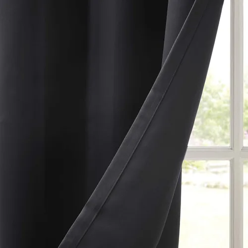 Miniatura 4 de Comfort Spaces Par de paneles de cortinas opacas con ojales en la parte superior, reducción de ruido, aislamiento térmico de eficiencia energética