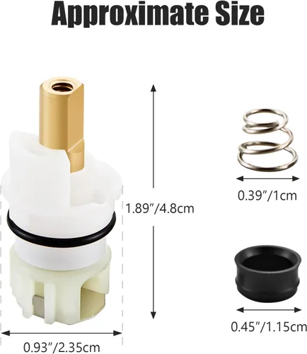 Miniatura 3 de RP25513 Kit de reemplazo de vástago de llave para kit de reparación de llave de dos manijas con Cartucho RP24096 Asientos RP4993 Muelles RP24097