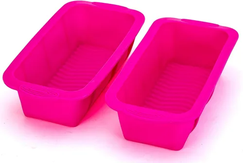 Miniatura 2 de Tosnail Paquete de 3 moldes de silicona antiadherente para pan y molde para pan, 9.75 x 4.75 x 3 pulgadas