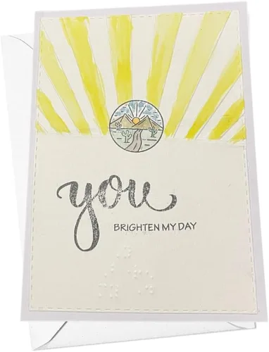 Tarjetas de felicitación – Tarjeta hecha a mano personalizada y personalizada hecha a mano – Mensaje a base de flores – Regalo para discapacitados