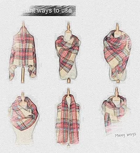 Miniatura 4 de Bufanda de invierno de moda para mujer, chales pashmina, bufanda, estilo vangita