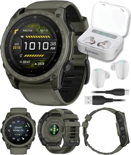 Miniatura 14 de Garmin Tactix 8 Cerakоtе de 2.008 in, reloj inteligente táctico con GPS premium, pantalla AMOLED, solucionador de balística aplicada, paquete