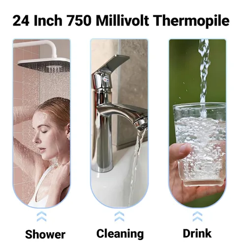 Miniatura 4 de Generador de termopila de 24 pulgadas 750 milivoltios, termopar de repuesto universal Q313A para calentadores de agua a gas, chimeneas, hornos
