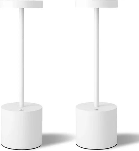 Miniatura 10 de TBBGA Lámpara de mesa LED inalámbrica, lámpara recargable con atenuación continua de 3 colores, lámpara de batería, luz nocturna portátil de metal