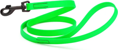 Miniatura 25 de Dogline Biothane - Correa impermeable para perro, correa de nailon tejido con revestimiento fuerte, con herrajes negros, a prueba de olores, fácil