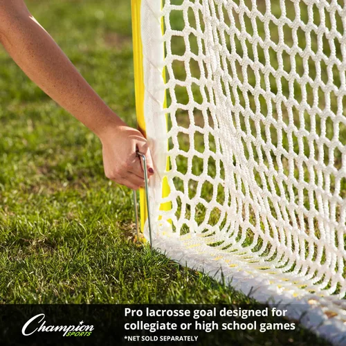 Miniatura 4 de Champion Sports Objetivo universitario de lacrosse: 6 x 6 pies de meta profesional para hombres y mujeres - Múltiples estilos