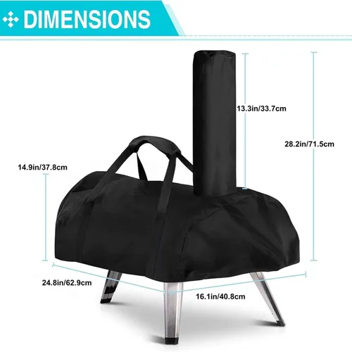 Miniatura 3 de Cubierta para horno de pizza para WOOCIT 12, TwoPone Accesorios impermeables para horno de pizza, cubierta de transporte para exterior