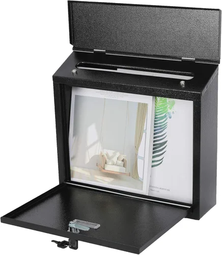 Miniatura 5 de Buzón de correo xydled con cerradura de llave, buzón de correo con cerradura montado en la pared, buzón de correo de seguridad con cerradura
