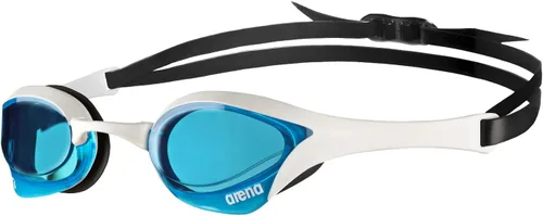 ARENA Unisex Cobra Ultra Swipe Racing Swim Goggles Anti-fog Technology Polycarbonate Hard Lens Azul/Blanco/Negro