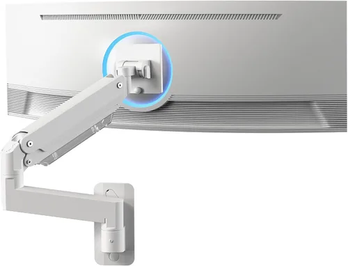 Miniatura 10 de VIVO Brazo de Monitor de Aluminio Premium de Servicio Pesado para Pantallas Ultraanchas de hasta 49 pulgadas y 44 libras, Montaje de Pared Negro
