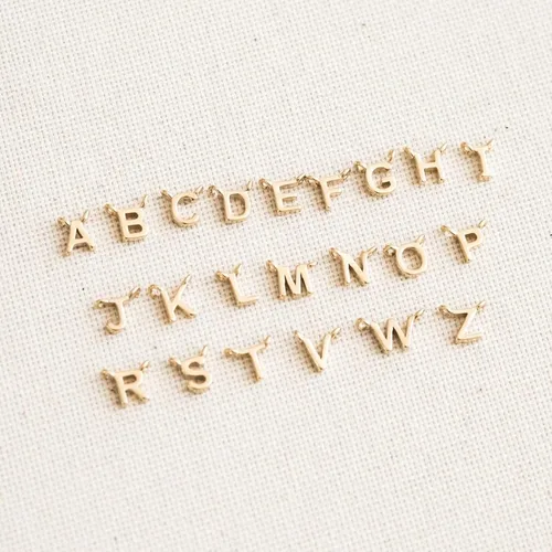 Miniatura 6 de Initial Necklaces for Women, 14k Gold Plated Dainty Gold Letter Necklace Personalized Tiny Initial Pendant Necklace Monogram Cute Letter Name Choker