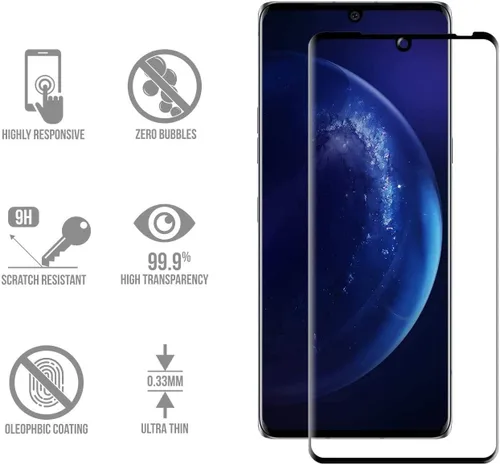 Miniatura 2 de [ Paquete de 3 protectores de pantalla para LG Velvet/LG Velvet 5G, vidrio templado, resistente a los arañazos, sin burbujas, antihuellas, dureza 9H