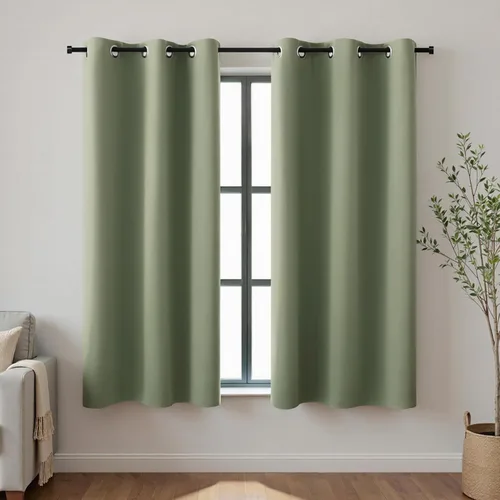 Miniatura 167 de Cortinas opacas de 72 pulgadas extra anchas para dormitorio, puerta corrediza de vidrio y patio, 2 paneles con ojales para oscurecer ventana grande