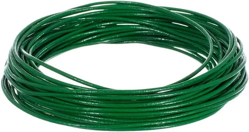 Miniatura 38 de Tiras redondas de cuero genuino de 0.079 pulgadas para pulseras, collares, cuentas y otras joyas – 10 yardas / 29.9 ft – turquesa